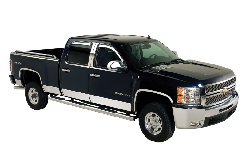 Chevrolet Silverado 3500 Steel Rocker Panels - Putco - Premium - Stainless Steel - `15-`19