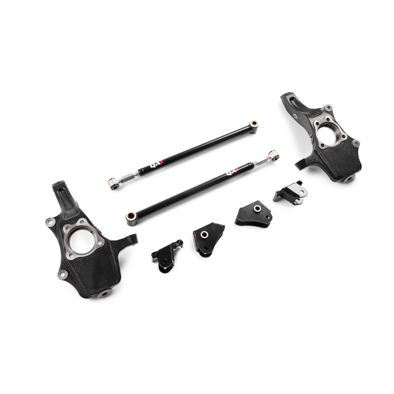 Chevrolet Silverado 1500 Coilover Suspension Kit - Front + Rear - QA1 - Double Adjustable Shocks + Traction Bars - `19-`26