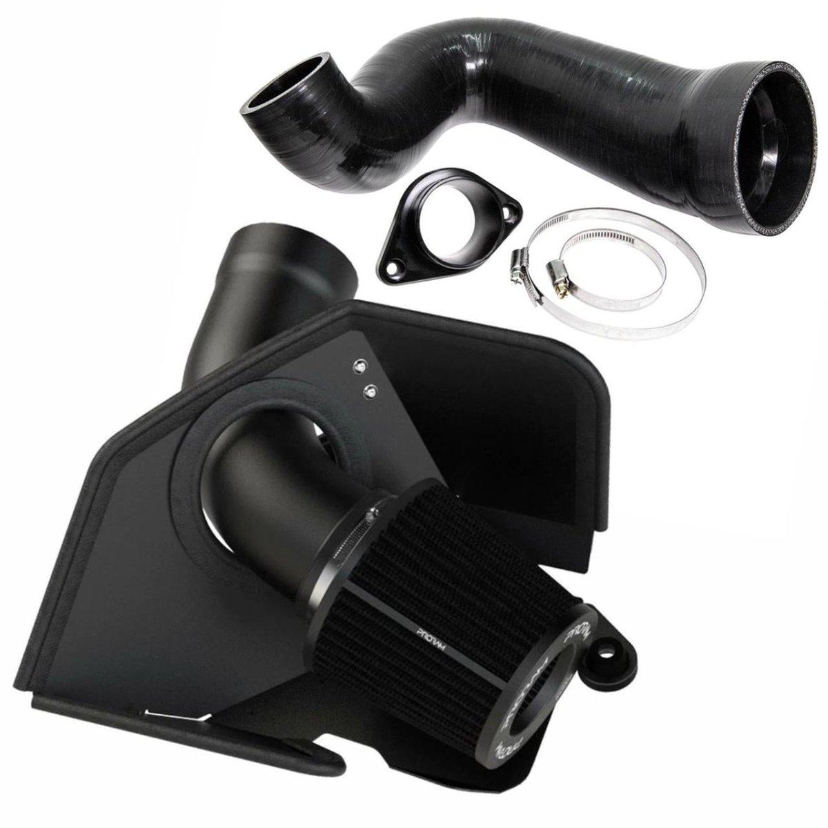 Volkswagen Golf Performance Air Intake - Ramair - With Turbo Inlet Adapter, Black Silicone Hose, Heat Shield, Synthetic Nanofiber Filter - Black - 1.5 TSI - 2020+
