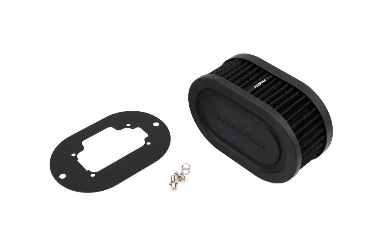 Carburetor Air Filter Baseplate - Ramair - Black