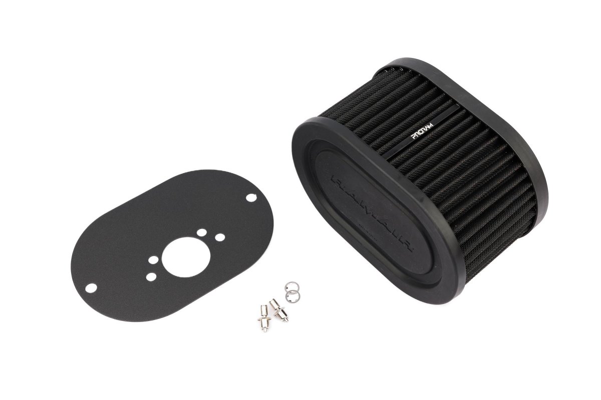 Carburettor Intake Air Filter Baseplate - Ramair - Black