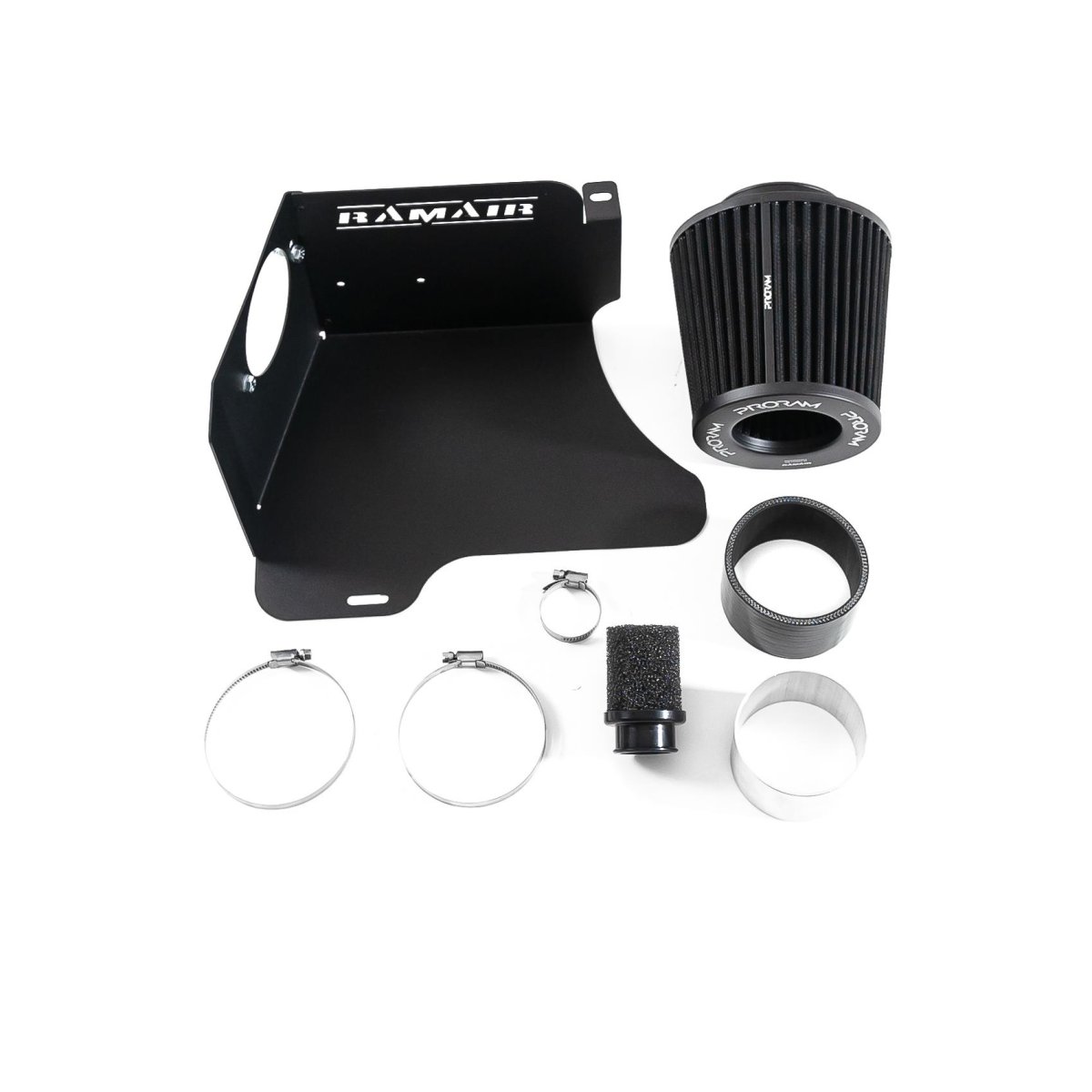 Audi A3 Performance Air Intake - Ramair - 70mm MAF, Proram Pleated Filter, Black Heat Shield - Black - 1.8T 20V (70mm MAF) - '96-'03