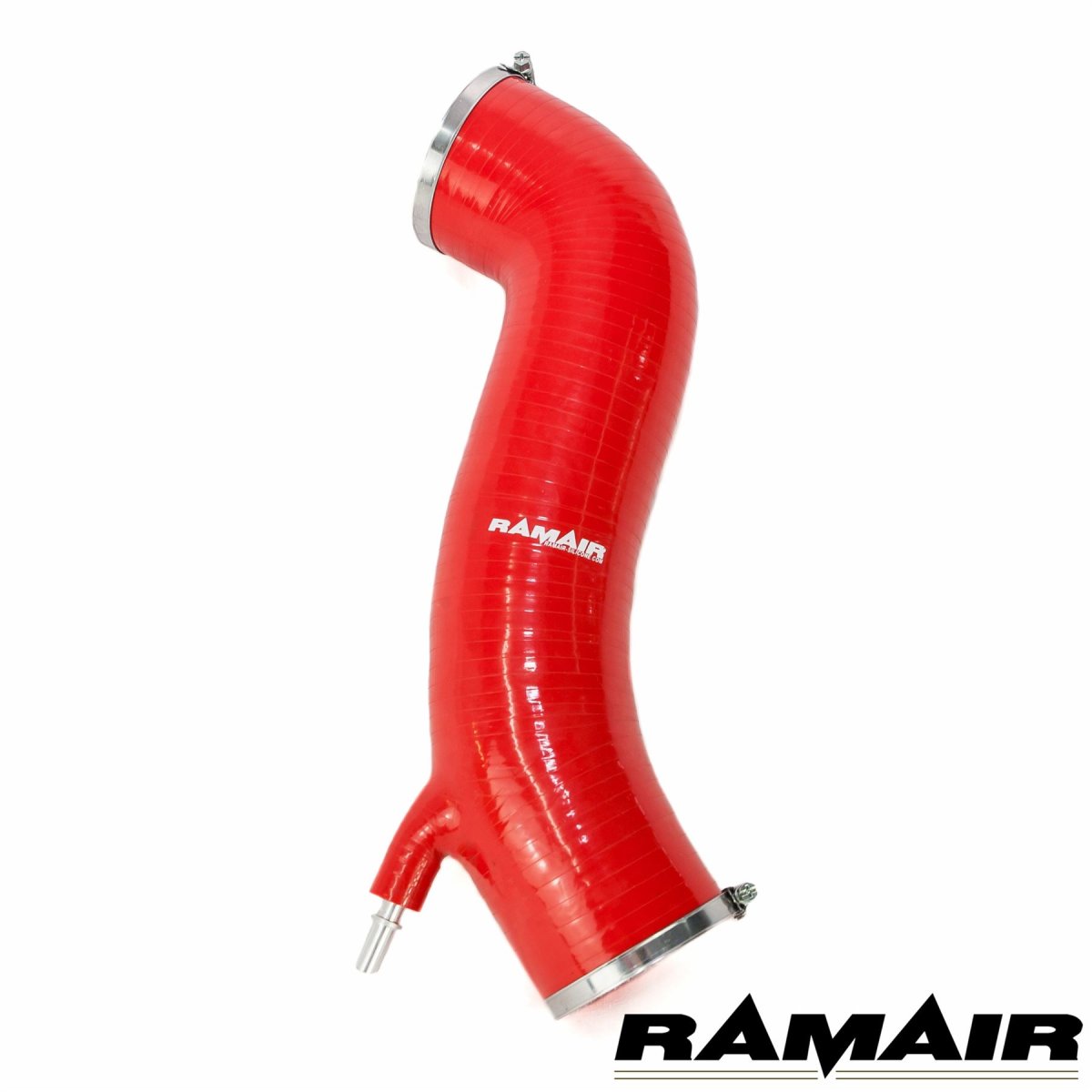 Ford Fiesta Intake Hose - Ramair - Silicone, RIP-180, 70mm ID, Includes W2 Clamps and Billet Adapter - Red - 1.6L EcoBoost