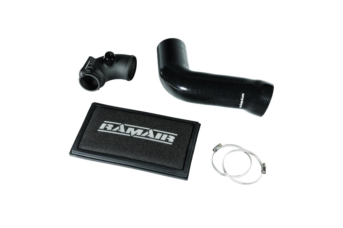Audi S3 Performance Air Intake - Ramair - Twin-layer Foam Panel Filter + Silicone Hose + Turbo Inlet Elbow - Black/Titanium