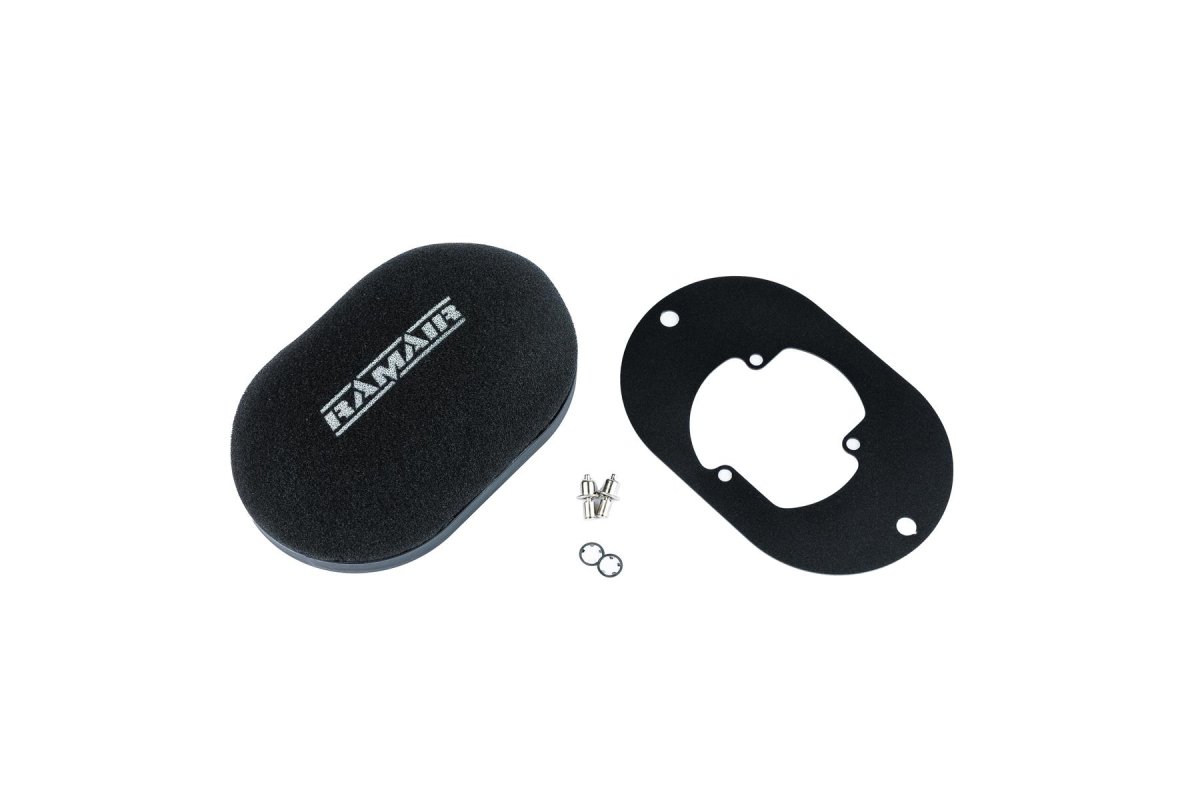 Carburetor Air Filter & Baseplate - Ramair - Black
