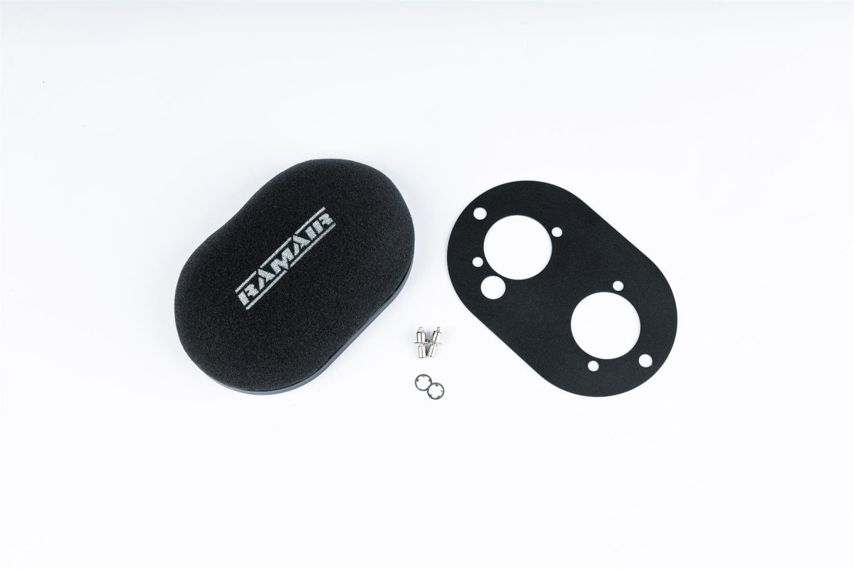 Carburetor Air Filter & Baseplate - Ramair - Black