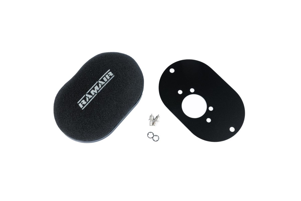 Carburetor Air Filter & Baseplate - Ramair - Black