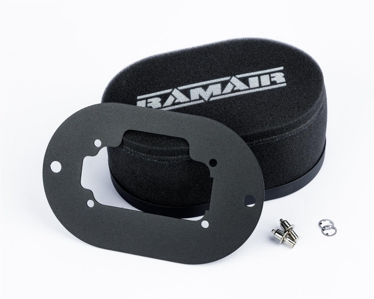 Carburetor Foam Air Filter with Baseplate - Ramair - Black
