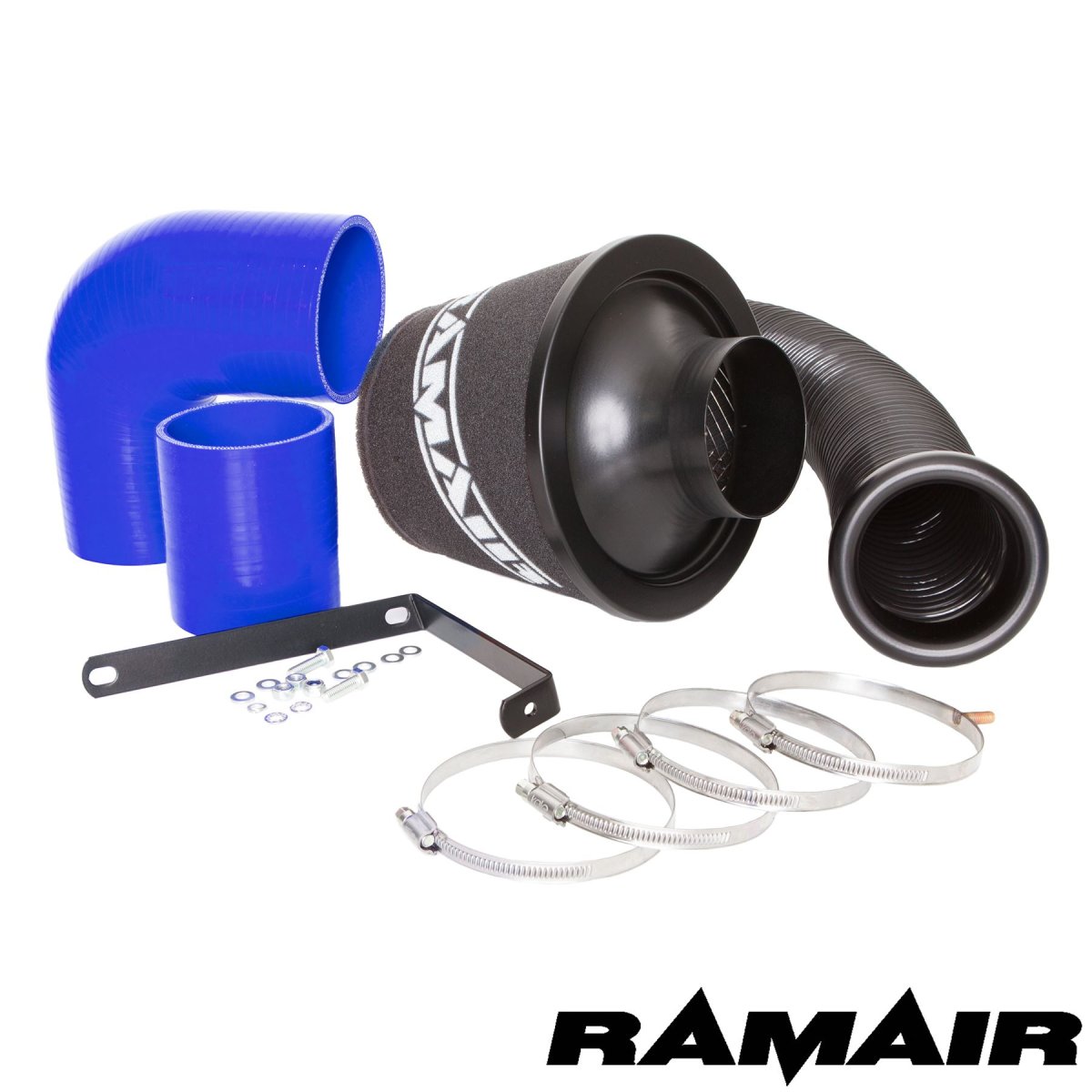 Audi A3 (8P) Performance Air Intake - Ramair - SR Foam Filter + Blue Silicone Hose - Blue - 3.2L V6