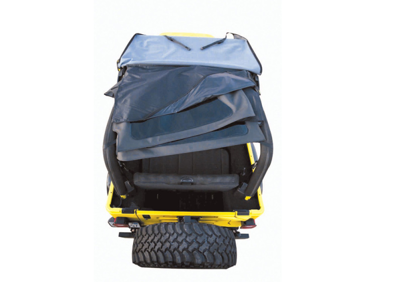 Jeep Wrangler Frameless Soft Top - Rampage - Frameless - Black Diamond - `97-`06