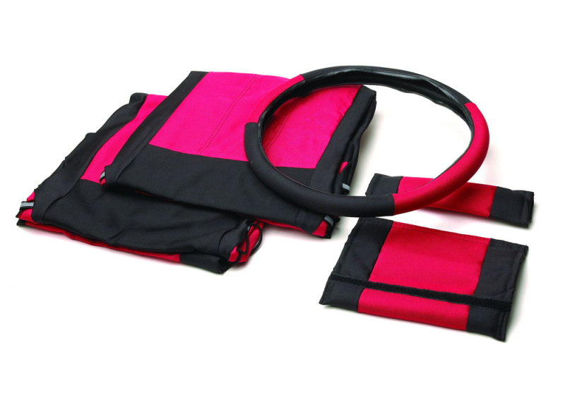 Jeep Wrangler Seat Covers - Front + Rear - Rampage - Comfort Combo - Black/Red - `97-`02