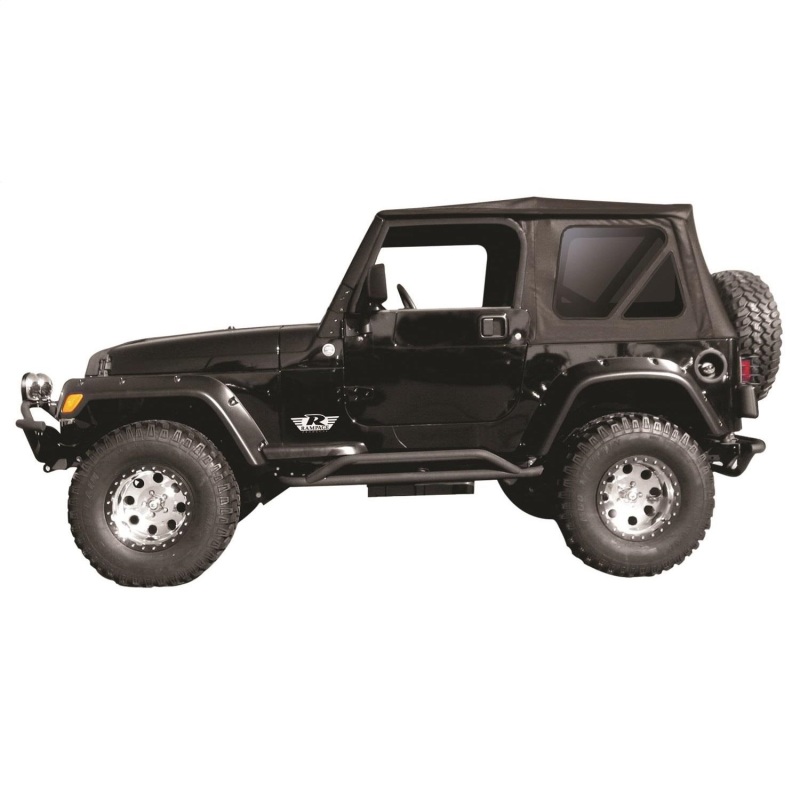 Jeep Wrangler Complete Soft Top - Rampage - Complete Top Kit with Frame and Hardware - Black Diamond - `97-`06