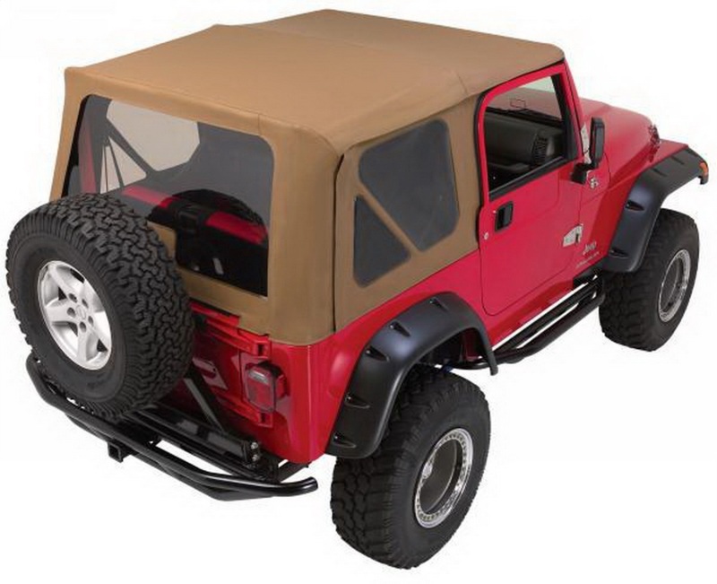Jeep Wrangler Complete Soft Top - Rampage - Khaki Diamond with Tinted Windows - Khaki Diamond - `97-`06
