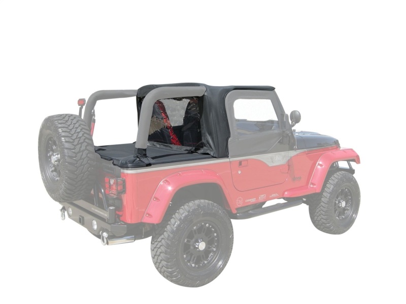 Jeep Wrangler Tonneau Cover - Rampage - Soft Top - Black Denim - `97-`02