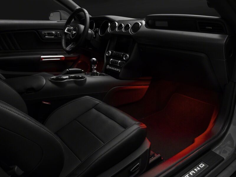 Ford Mustang Interior Lighting - Raxiom - LED Footwell Lighting Kit - Red - `15-`23