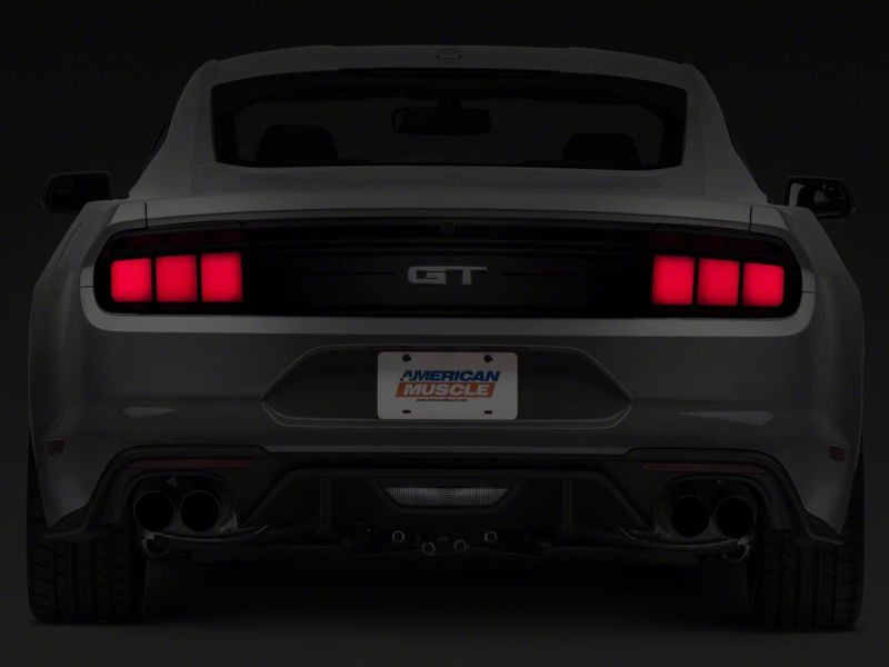 Ford Mustang LED Taillights - Rear - Raxiom - Profile LED - Gloss Black Housing - Red Lens - `15-`23