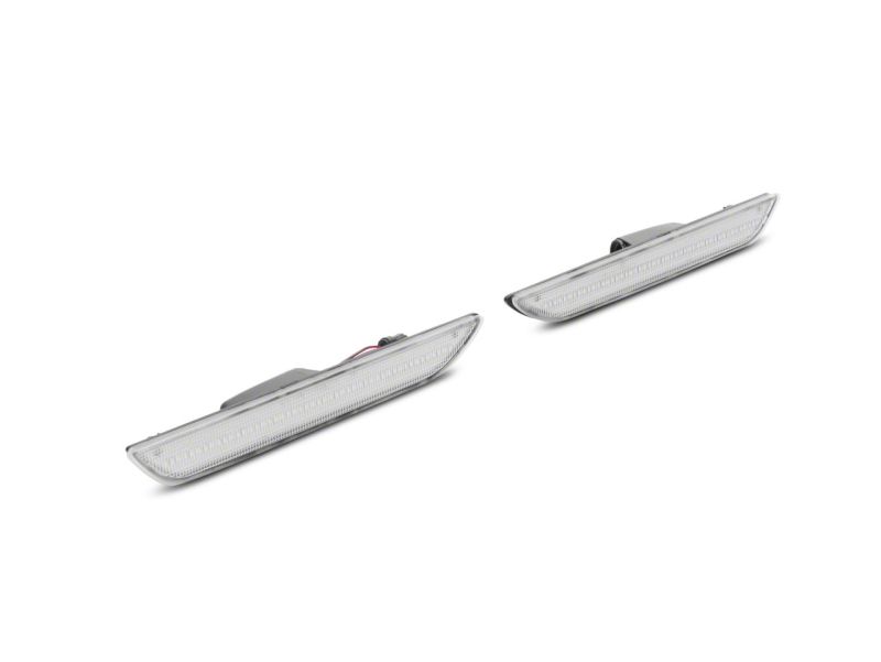 Ford Mustang Side Marker Lights - Rear - Raxiom - Axial Series LED - Clear - `15-`23