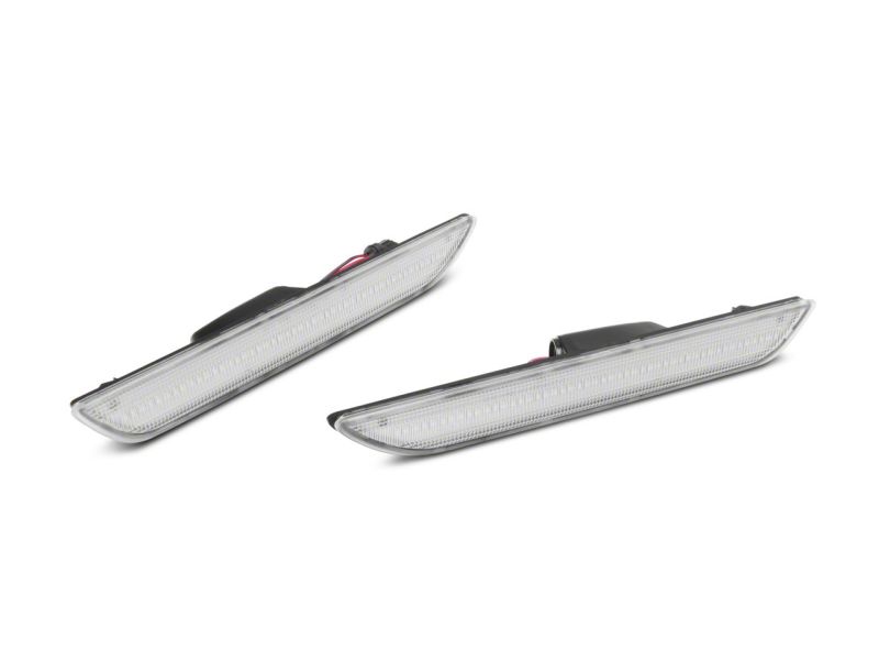 Ford Mustang Side Marker Lights - Rear - Raxiom - Axial Series LED - Clear - `15-`23
