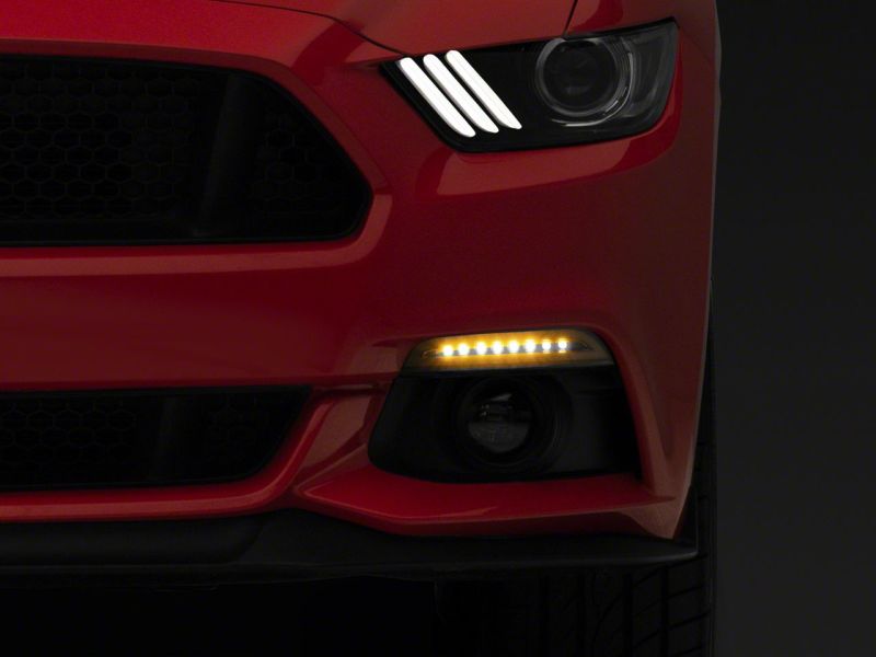 Ford Mustang Turn Signals - Front - Raxiom - Sequential LED - Amber - `15-`17