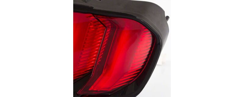 Ford Mustang LED Taillights - Raxiom - Euro Style - Gloss Black Housing, Red Lens - `15-`23