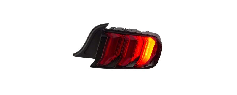 Ford Mustang LED Taillights - Raxiom - Euro Style - Gloss Black Housing, Red Lens - `15-`23