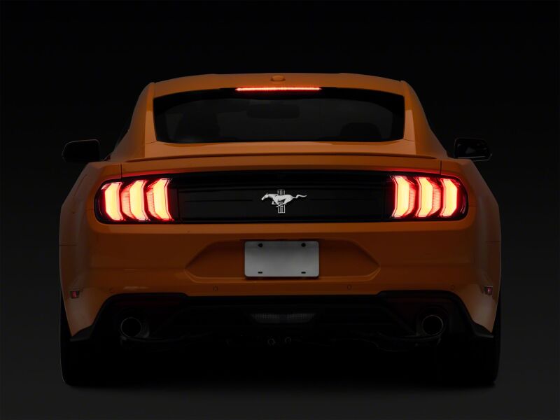 Ford Mustang LED Taillights - Raxiom - Euro Style - Gloss Black Housing, Red Lens - `15-`23