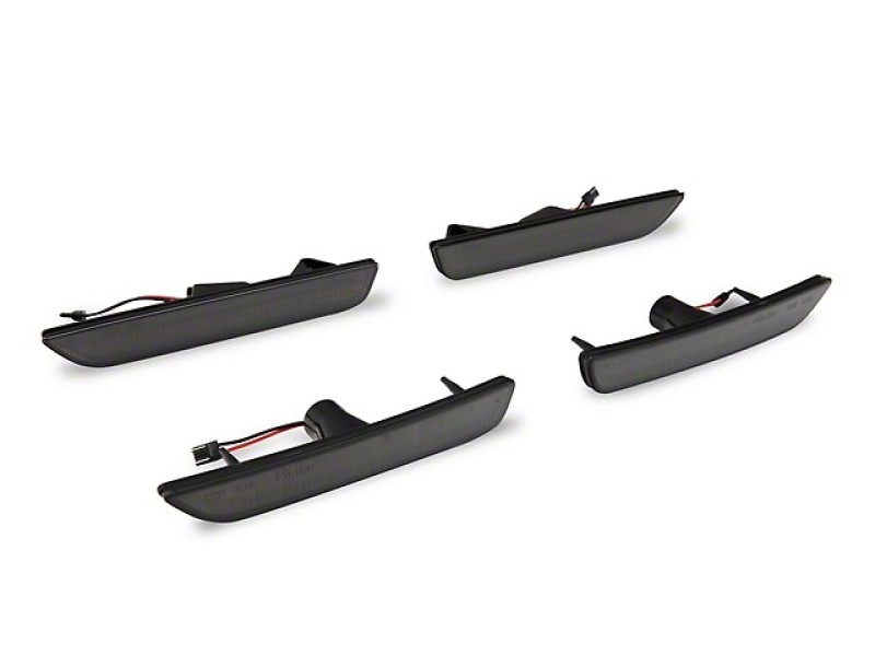 Ford Mustang Side Marker Lights - Front + Rear - Raxiom - Axial Series LED - Smoked - `10-`14