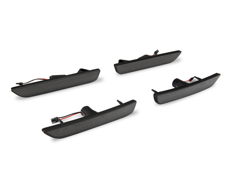 Ford Mustang Side Marker Lights - Front + Rear - Raxiom - Axial Series LED - Smoked - `10-`14