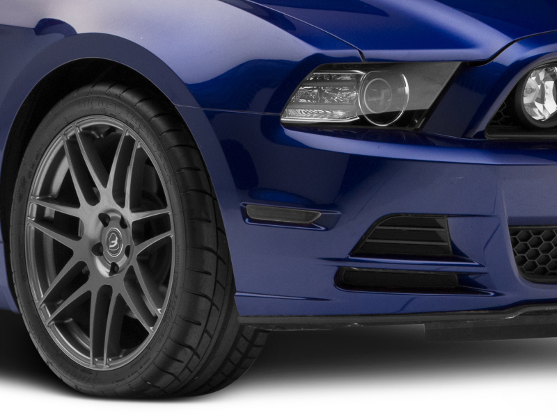 Ford Mustang Side Marker Lights - Front + Rear - Raxiom - Axial Series LED - Smoked - `10-`14