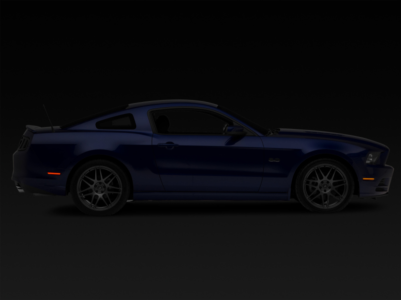 Ford Mustang Side Marker Lights - Front + Rear - Raxiom - Axial Series LED - Smoked - `10-`14