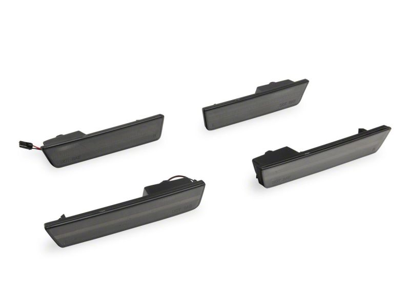 Dodge Challenger Side Marker Lights - Front + Rear - Raxiom - Axial Series LED - Smoked - `08-`14