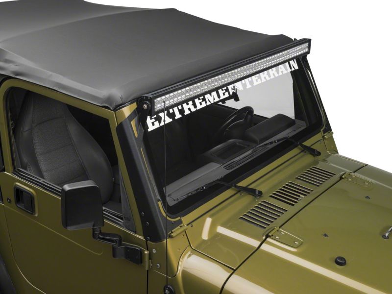 Jeep Wrangler LED Light Bar Mount - Windshield - Raxiom - Textured Black - `97-`06