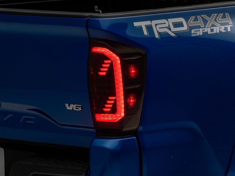 Toyota Tacoma LED Taillights - Raxiom - Black Housing - Clear Lens - `16-`23