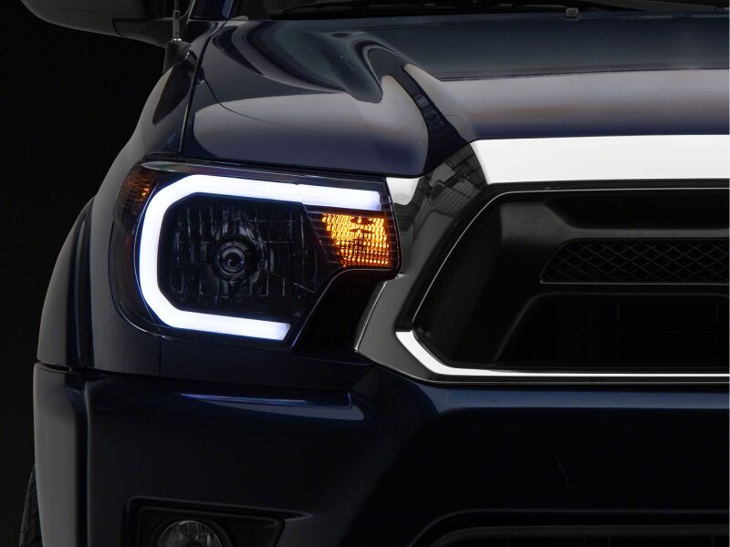 Toyota Tacoma LED Headlights - Raxiom - Axial Series with Seq LED Bar - Black - `12-`15
