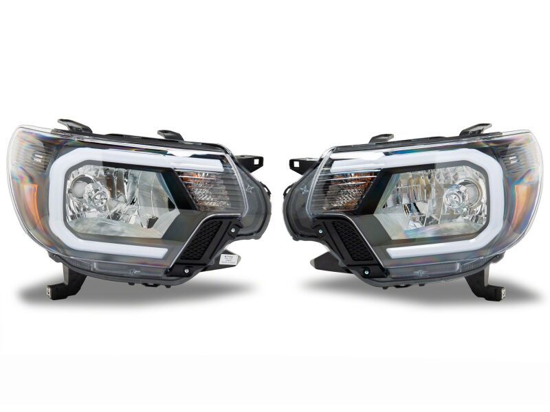 Toyota Tacoma LED Headlights - Raxiom - Axial Series with Seq LED Bar - Black - `12-`15