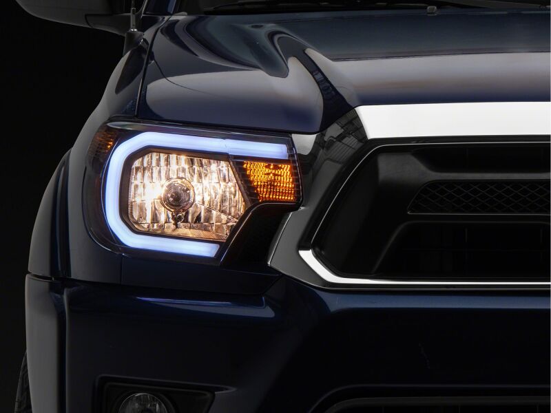 Toyota Tacoma LED Headlights - Raxiom - Axial Series with Seq LED Bar - Black - `12-`15