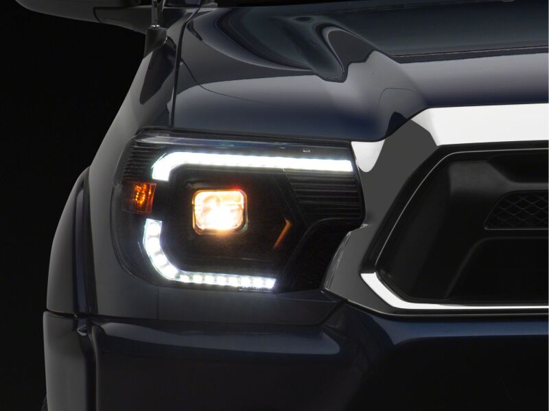 Toyota Tacoma LED Headlights - Raxiom - Axial Series Switchback Projector - Black - `12-`15