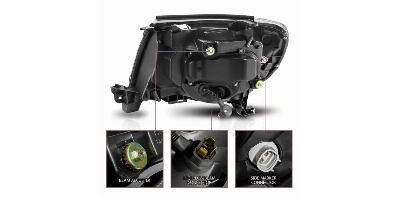 Toyota Tacoma LED Headlights - Raxiom - Switchback Projector - Black - `05-`11