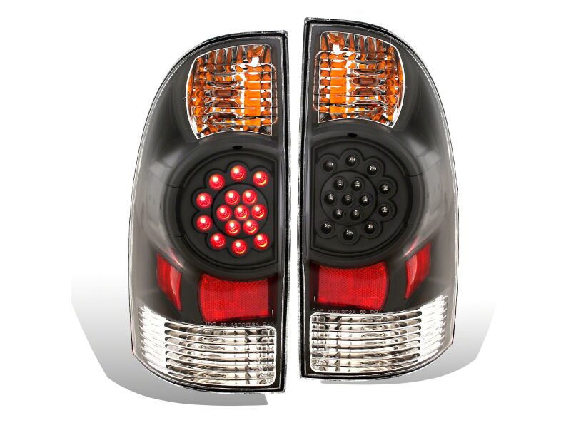 Toyota Tacoma LED Taillights - Raxiom - Black Housing- Red/Clear Lens - `05-`06 Toyota Tacoma LED Taillights - Raxiom - Black Housing- Red/Clear Lens - `05-`06