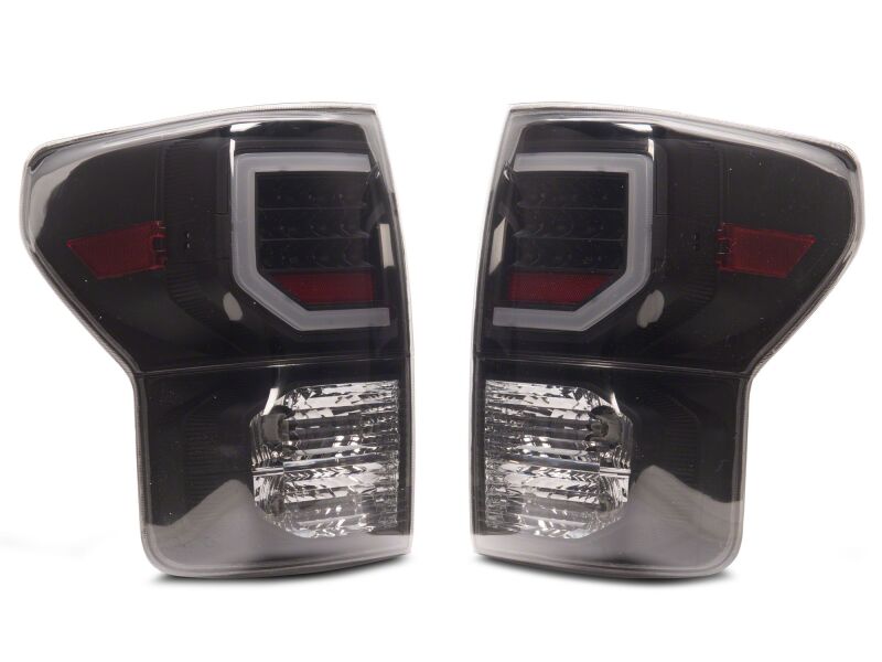 Toyota Tundra LED Taillights - Raxiom - Axial Series Dual C-Shape - Black Housing, Smoked Lens - `07-`13