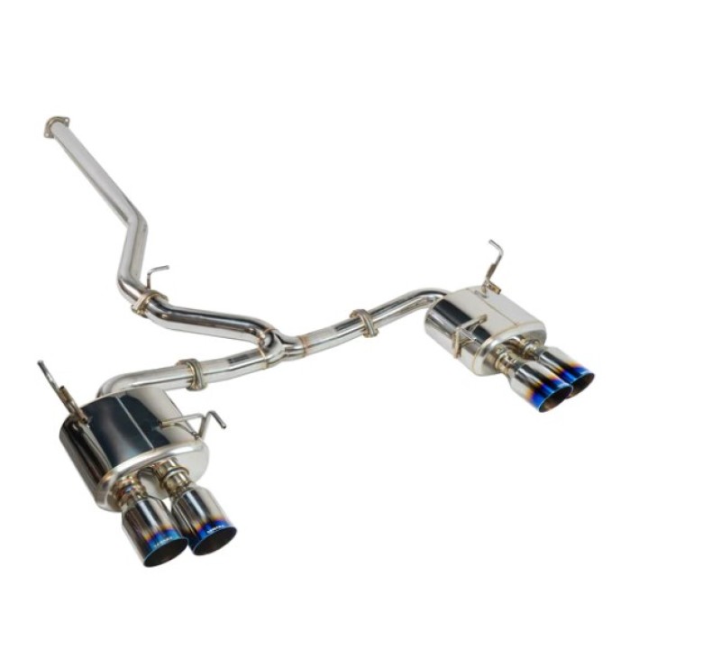 Subaru WRX Performance Exhaust - Remark - Cat-Back, 4in. Burnt SS Quad Tips, Non-Resonated - `22-`27