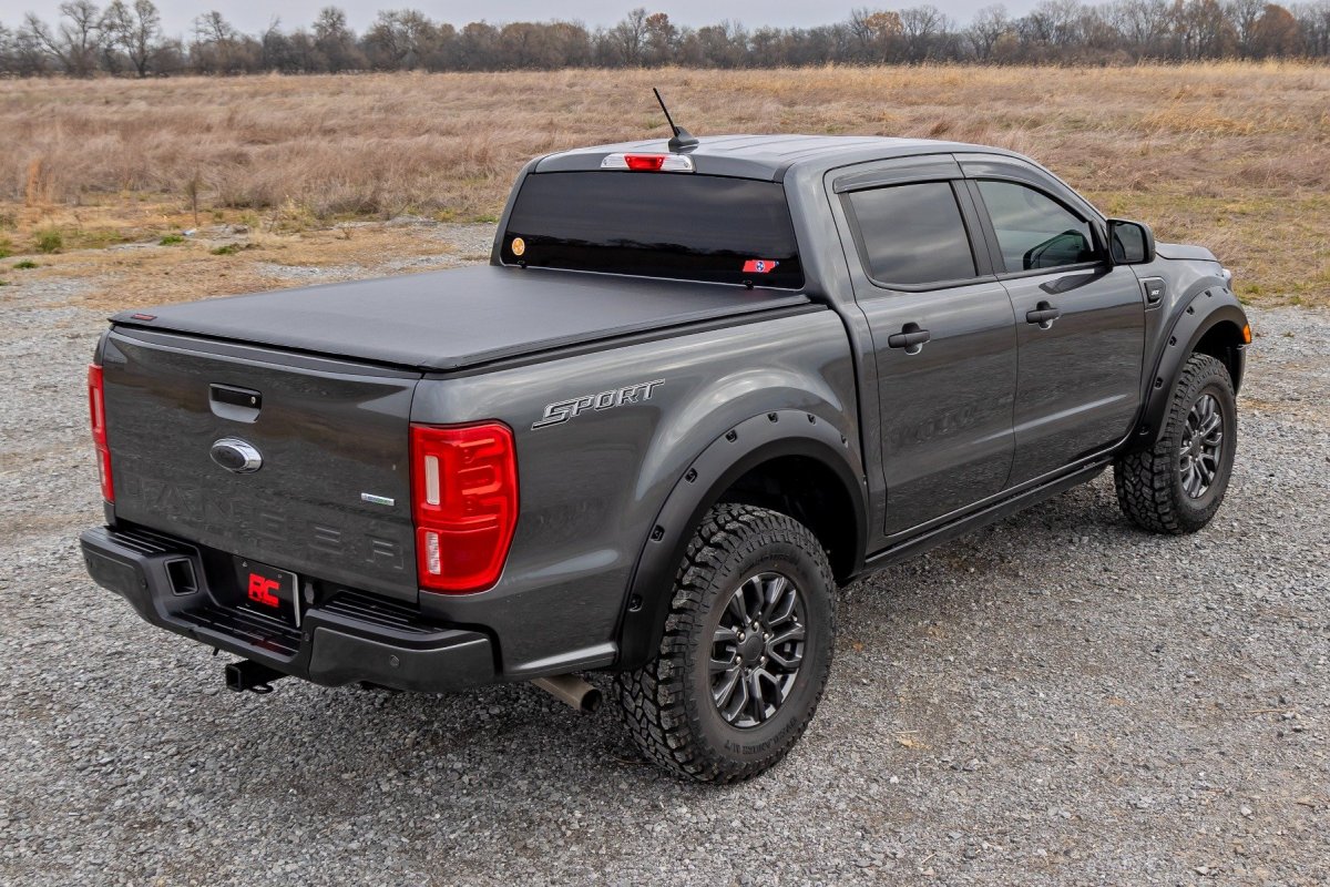 Soft Cover Ranger Ford Ranger Soft Roll Up Bed Cover - Rough Country - Matte Black - '19 ...