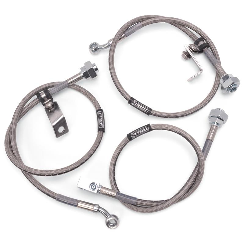 GMC Sierra 1500 Brake Line Kit - Russell - Stainless Steel Braided Hose - `99-`06