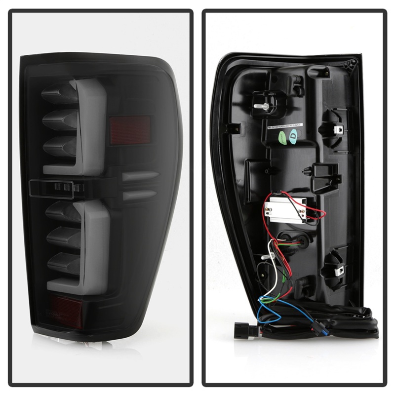 GMC Sierra LED Tail Lights - Rear - SPYDER - Incandescent Bulb Model - Black Smoke - `19-`20