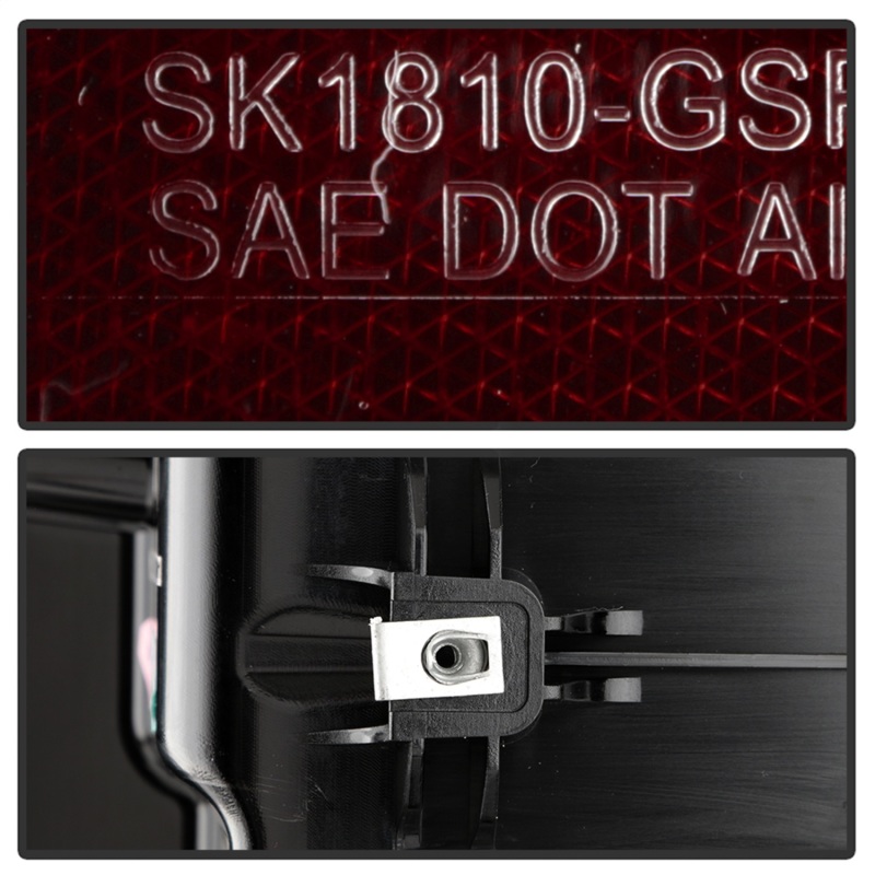 GMC Sierra LED Tail Lights - Rear - SPYDER - Incandescent Bulb Model - Black Smoke - `19-`20