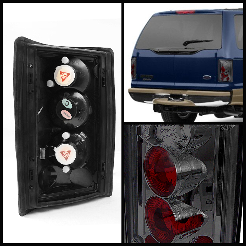Ford Excursion Tail Lights - SPYDER - Euro Style - Smoke - `00-`06
