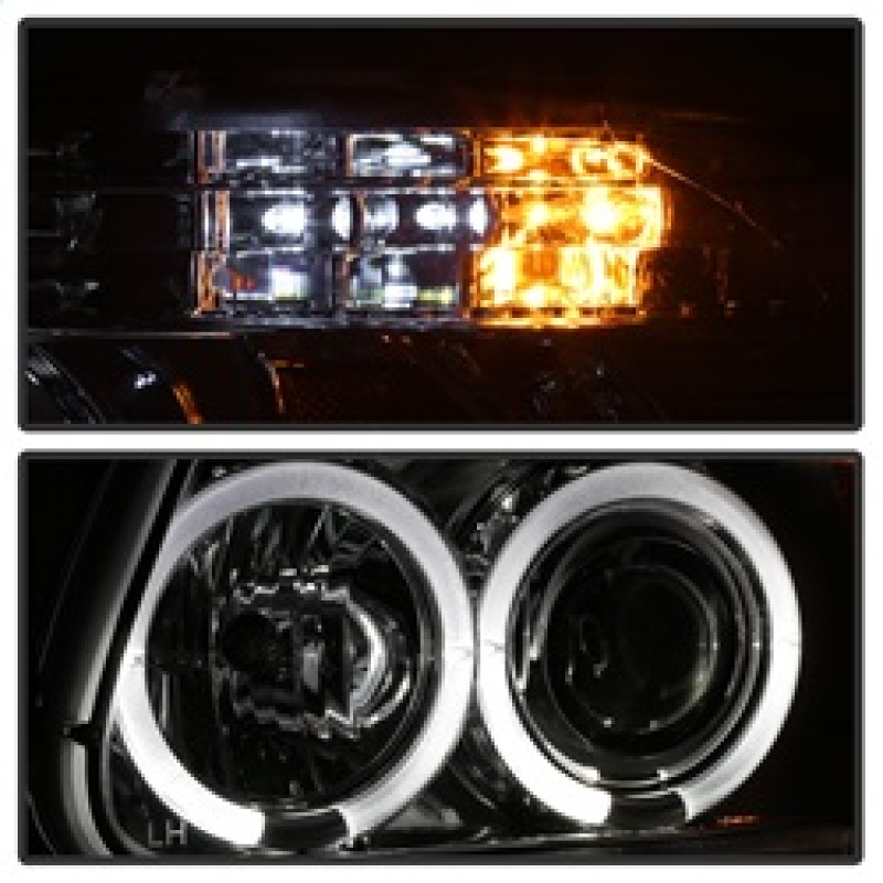Ford Explorer Headlights - SPYDER - LED Halo - Chrome - Chrome - `95-`01