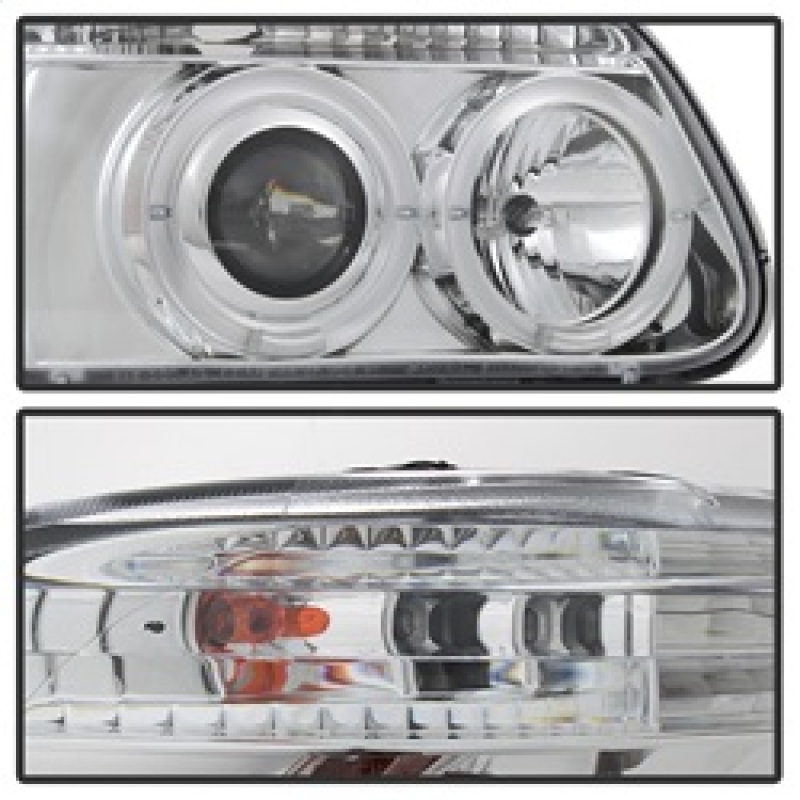 Ford Explorer Headlights - SPYDER - LED Halo - Chrome - Chrome - `95-`01
