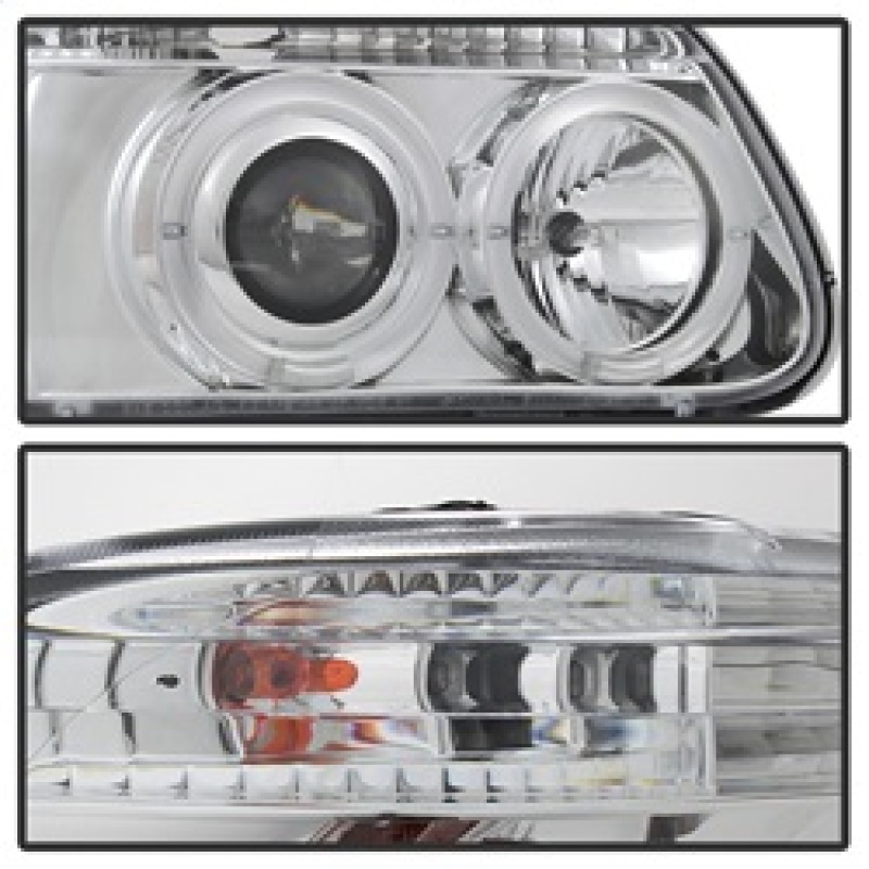 Ford Explorer Headlights - SPYDER - LED Halo - Chrome - Chrome - `95-`01
