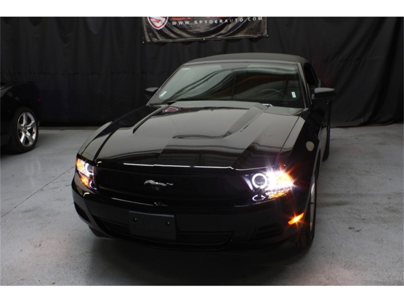 Ford Mustang Headlights - SPYDER - Projector, LED Halo, High H1, Low H1 - Black - `99-`04